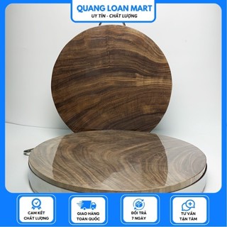 Thớt gỗ nghiến liền không tâm tây bắc, thớt gỗ đai thép nguyên khối độ bền cao -Quang Loan Mart