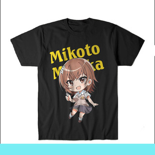 Áo thun Toaru Kagaku no Railgun T Misaka Chibi (Black) ngắn tay