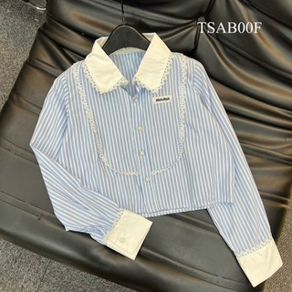 Áo Sơmi Kẻ Sọc Croptop[ Mai Shop]