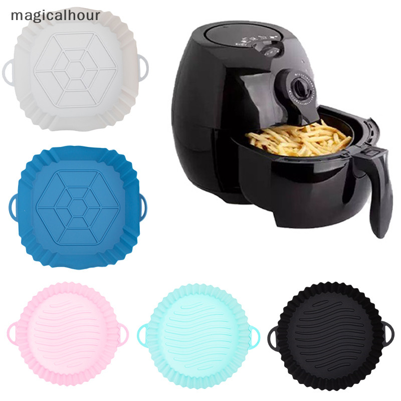 Magichour   Silicone Air Fryer Pot Basket Liners Phụ kiện khay nướng bánh an toàn chống dính * mới