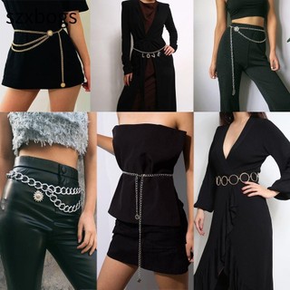 szxbogs Dây chuyền cơ thể gợi cảm Phong cách Bohemian Dây thắt lưng nhiều lớp|Trang sức màu sắc Không xỏ khuyên Hợp kim tua rua cổ điển
