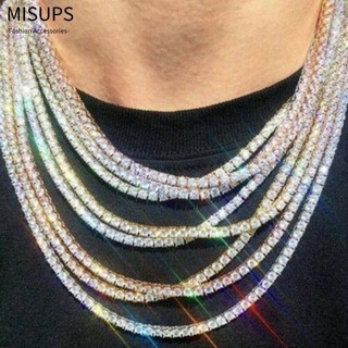 MISUPS Women Gorgeous Mens Punk Jewelry|Hip Hop Tennis Necklace