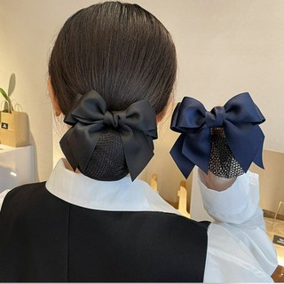  Làm Việc Tóc Lưới Nơ Kẹp Y Tá Tiếp Viên Khách Sạn Ngân Hàng Văn Phòng Kẹp Tóc Phụ Kiện Tóc Chuyên Nghiệp 