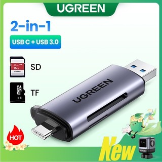  Đầu đọc thẻ nhớ Ugreen USB 3.0 Type C SD TF OTG chất lượng cao