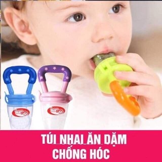Túi nhai tâp ăn dặm chống hóc cho bé Núm nhai tập ăn chất liệu an toàn cho bé núm ăn dặm núm tập nhai cho bé