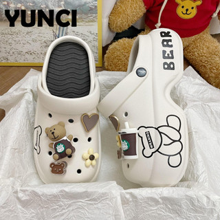 YUNCI dép cross dép kiểu nữ đi chơi Thấm hút mồ hôi Tinh tế Hiện đại Tự nhiên FBT24403FC 14Z240401