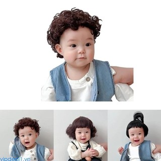 Vipdeal1 đáng yêu cho bé cosplay nón dễ thương bé trai bé gái tóc giả mũ mũ đội đầu trang trí tóc hợp thời trang đạo cụ cho trẻ sơ sinh toddle