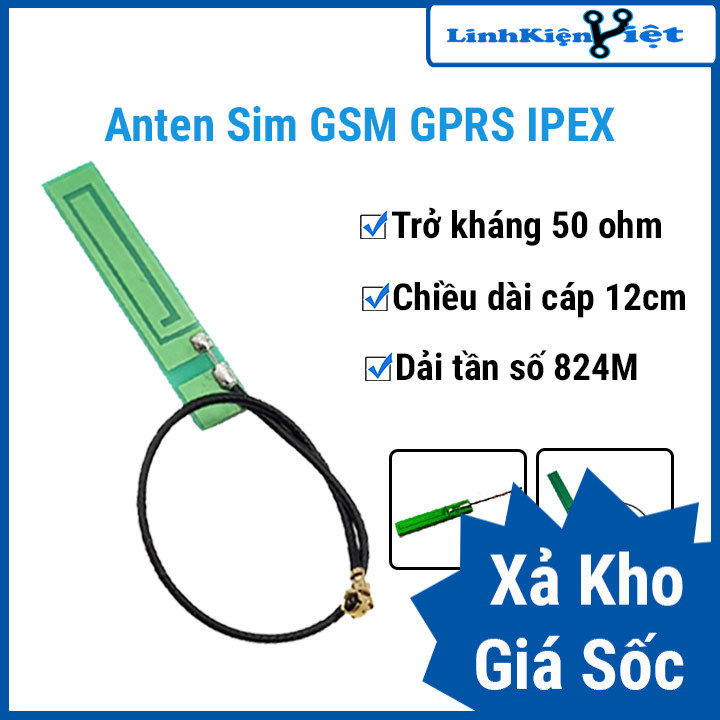 Anten sim dài 12cm GSM GPRS IPEX