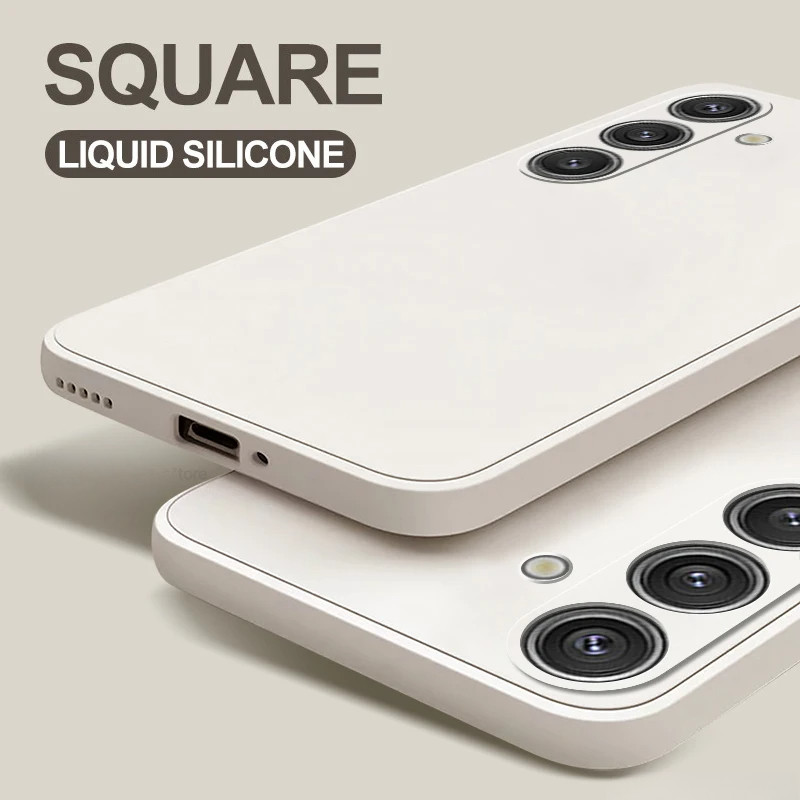 Samsungs25 S25Plus S25Ultra GalaxyS25 S25 + S25U Vỏ Điện Thoại Mềm Silicon Vuông Lỏng Chính Hãng Mới