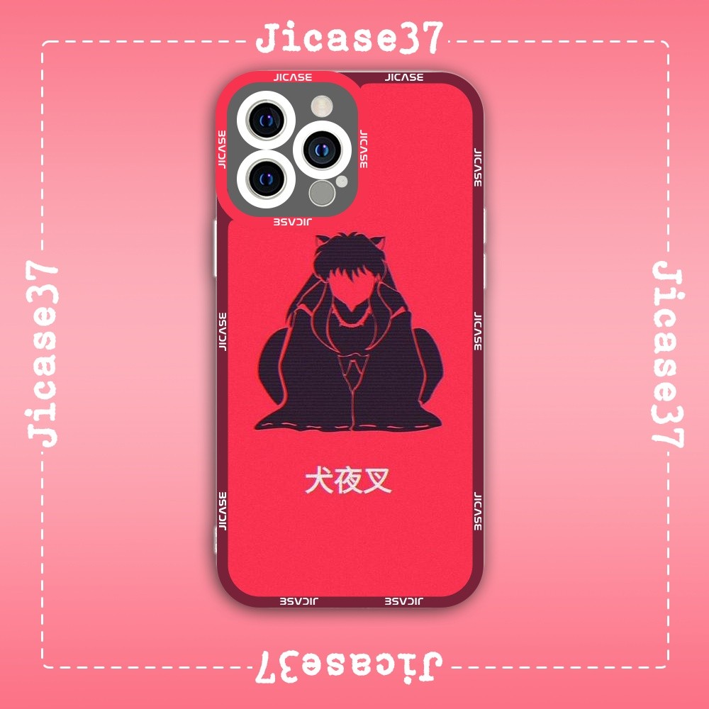 Ốp lưng iPhone Cạnh Vuông Samsung Xiaomi Oppo Chủ đề anime Inuyasha Khuyển dọa xoa