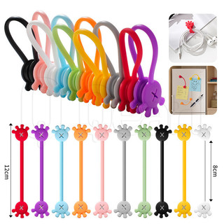 Cuộn dây cáp từ tính - Dây buộc cáp silicon - Quản lý cáp - Kẹp tai nghe nam châm lòng bàn tay - Giá đỡ lưu trữ cáp dữ liệu - Bảo vệ dây có thể tái sử dụng - Dây xoắn