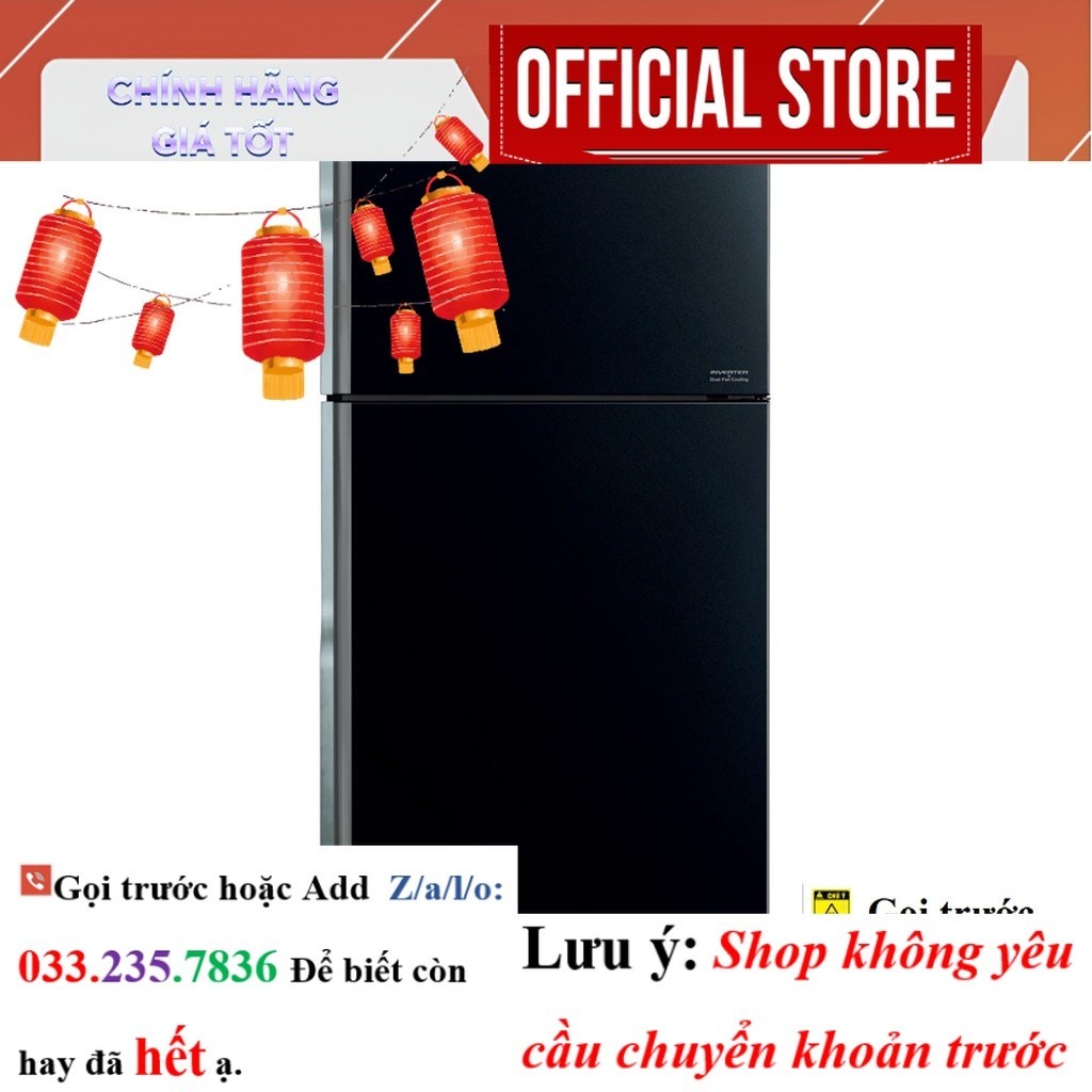 |New| Tủ lạnh Hitachi Inverter 339 lít R-FVX450PGV9(GBK)