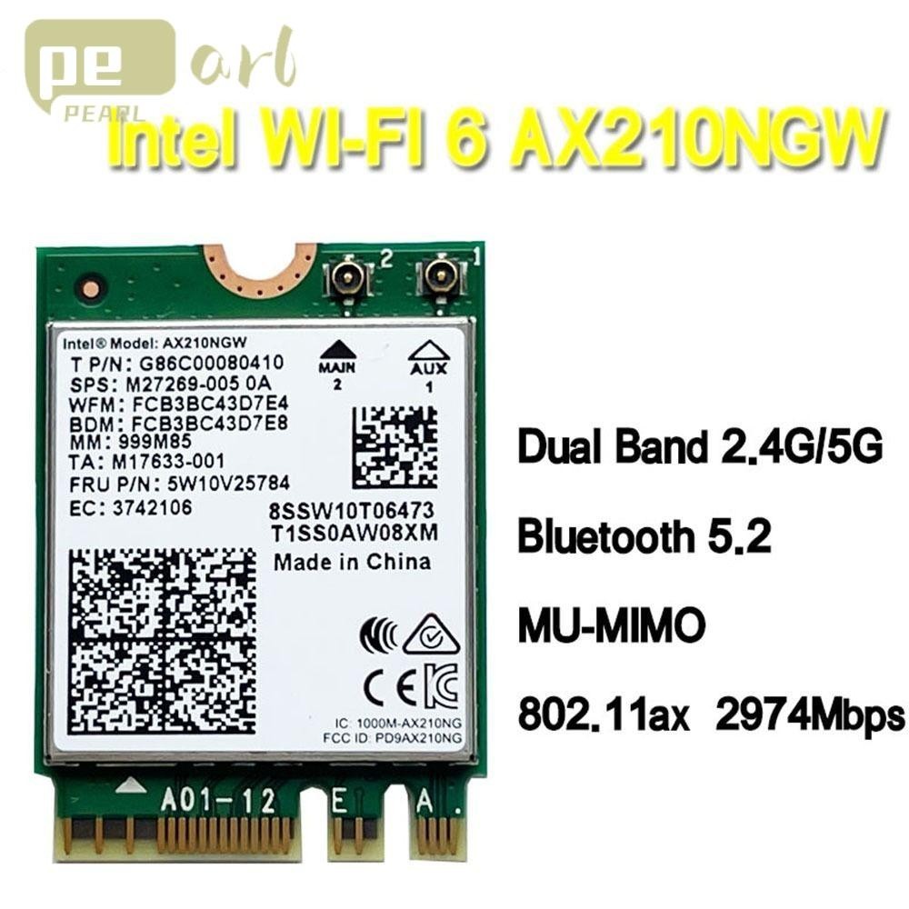 Card PEARLVN AX210NGW Mô-đun không dây ba băng tần Intel AX210 2.4 / 5