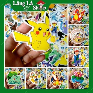 Miếng dán Sticker anime Pokemon trọn bộ 150 hình - In rõ ràng sắc nét khó tróc