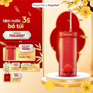 Tăm nước du lịch bỏ túi Lazychef 3s, 3 chế độ làm sạch tự động bằng công nghệ sóng siêu âm, chống thấm nước IPX7