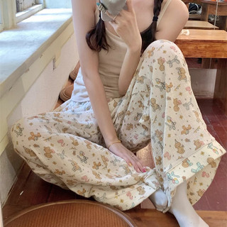 Quần ngủ hoạt hình thỏ dễ thương dành cho nữ quần chống muỗi mùa hè