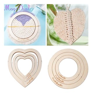 Magideal 3 miếng khuôn cắt macrame thủ công diy làm gỗ macrame dây dụng cụ diy móc di động phòng macrame treo tường dụng cụ