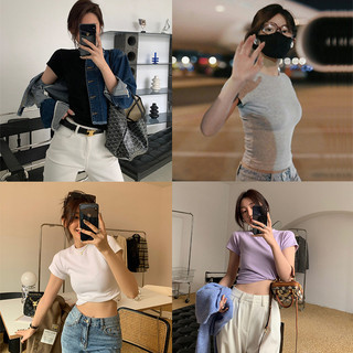 bộ thun nữ✨  Ngắn Nữ   Nhìn Ngắn Thời  Top Đáy Mỏng Tay Áo Thun Nữ Slimm✨ áo thun nữ(NVZA151)