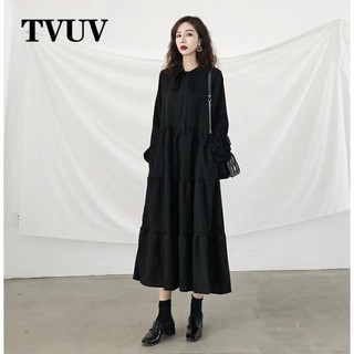 Tvuv Plus Size Màu Trơn Dài Tay Giảm Béo Và Giảm Tuổi Đầm Lắp Rời 8003