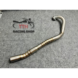 Cổ pô inox 304 vân hàn titan, thay thế cổ pô zin exciter 150 loại dài