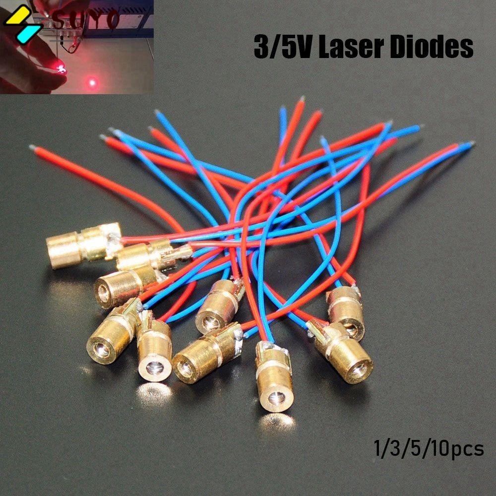 Suyo 1 / 3 / 5 / 10 Chiếc Điốt Laser Bán Đèn Đỏ Đầu Đồng Chấm Diode Mô-đun