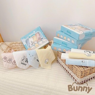 Set 5 khăn mặt sợi tre bamboo Bunny cho bé
