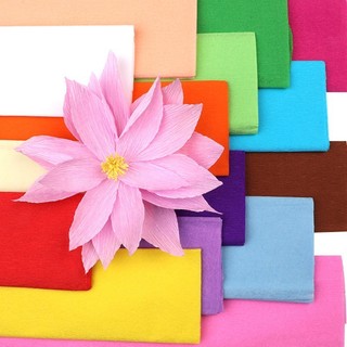 Giấy Crepe Màu Trẻ Em DIY Handmade Cắt Giấy Origami Hoa Nhỏ Giấy Saffron