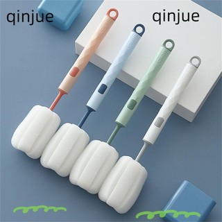 QINJUE Kitchen Cleaning Brush Long Handle Baby Bottle Sponge Brush Removable Cleaning Tool Household Washing Cup Brush/Multicolor