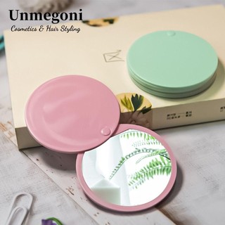 Unmegoni Gương mỹ phẩm, Gương trang điểm tròn gấp, Gương bỏ túi cầm tay hai mặt