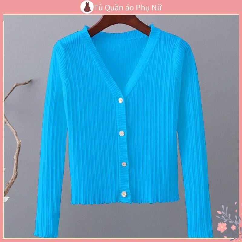 Áo Cardigan Áo Khoác Kim Cổ Chữ V Dát Rộng MỜ Thời Trang Cho Phụ Nữ 2022 Xuân Thu Mới Cổ Chữ V Dệt Kim Cardigan Mỏng Áo Khoác Nữ Ngắn Thời Trang Slim-fit All-ma