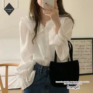 Áo sơ mi Pháp sang trọng Áo sơ mi voan màu trơn