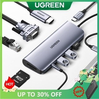 Ugreen Hub Chia Cổng USB 3.0 Sang Đầu Đọc Thẻ SD / TF 4K / HDMI VGA PD 3 Cổng USB 3.0 3.5mm Cho MacBook / Pro / Air / Type C / Laptop