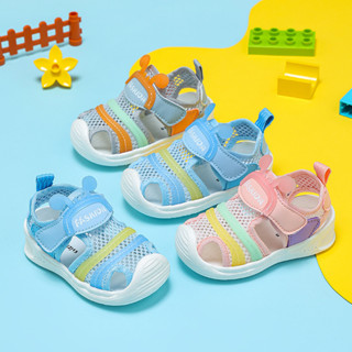  Cheerful Mario Xăng đan sandal Tập Đi em bé Dễ Thương Caterpillar Lưới Chống Trơn Trượt Thoáng Khí Chống Va Chạm Dễ Thương Giày Cho Bé 