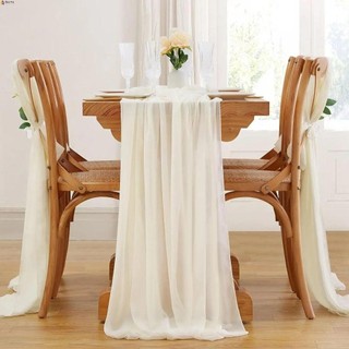 Leota voan table runner, 300cm hình chữ nhật bàn, tiệc trang trí bàn khăn trải bàn màu trơn trang trí nhà cửa