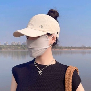 M49 Mũ Lưỡi Trai Nữ Hở Chóp nón nữa đầu, mũ chống nắng chống tia UFP50+ có nút đeo khẩu trang thời trang