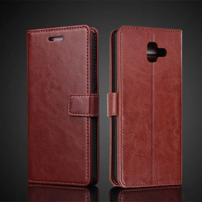Hộp đựng thẻ cho Samsung Galaxy J6 plus J6 + 2018 Da Flip Cover J6 2018 Retro ví đựng điện thoại được trang bị ốp lưng kinh doanh Vỏ điện thoại