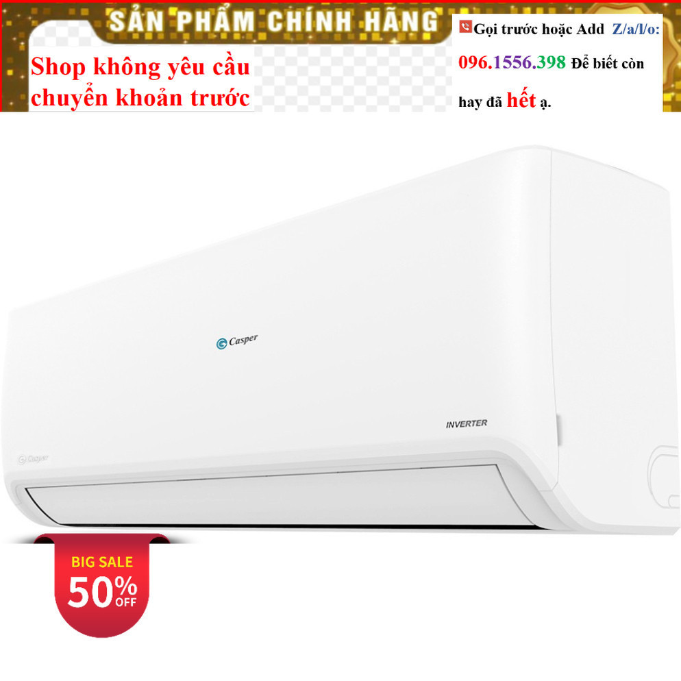 <Rẻ> ☑️ [GC-09IS35] Điều hòa Casper Inverter 1 HP GC-09IS35 (Mới 2023) - BH 36 tháng - Hàng Chính Hã