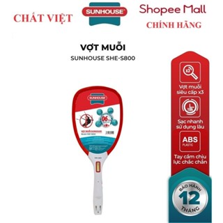  Vợt muỗi SUNHOUSE SHE-S800 màu đỏ 