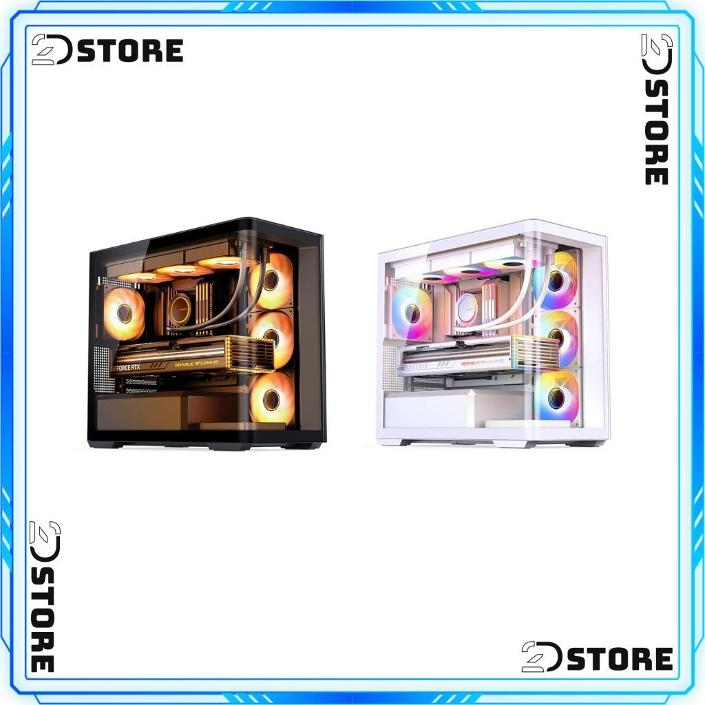 Vỏ Case JONSBO D300 (M-ATX, Kính Cong)