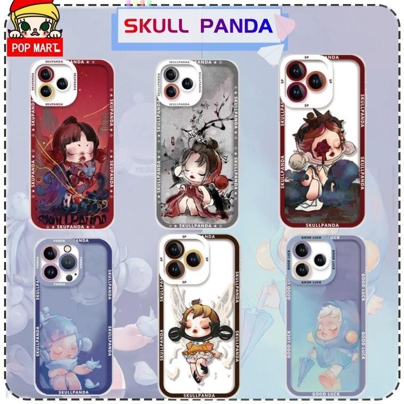 Ốp điện thoại TPU hoạt hình dễ thương POP MART SKULLPANDA cho Samsung Galaxy A55 A35 M54 A14 A15 A24
