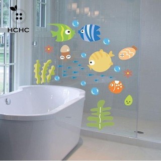 Dán Tường Chống Thấm Nước Dưới Nước Cho Phòng Trẻ Em Hoạt Hình Decal Phòng Bé Trang Trí Phòng Tắm Cá
