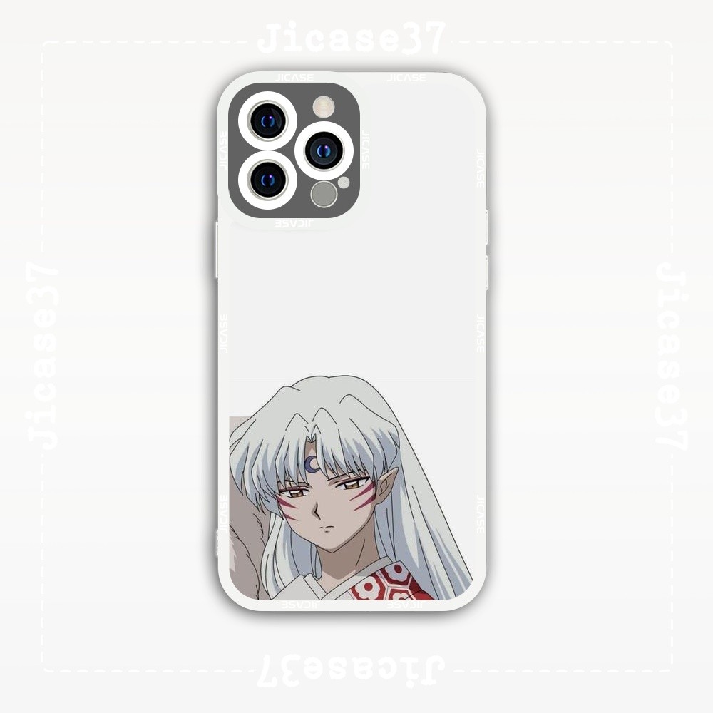 Ốp lưng iPhone Cạnh Vuông Samsung Xiaomi Oppo Chủ đề anime Inuyasha Khuyển dọa xoa