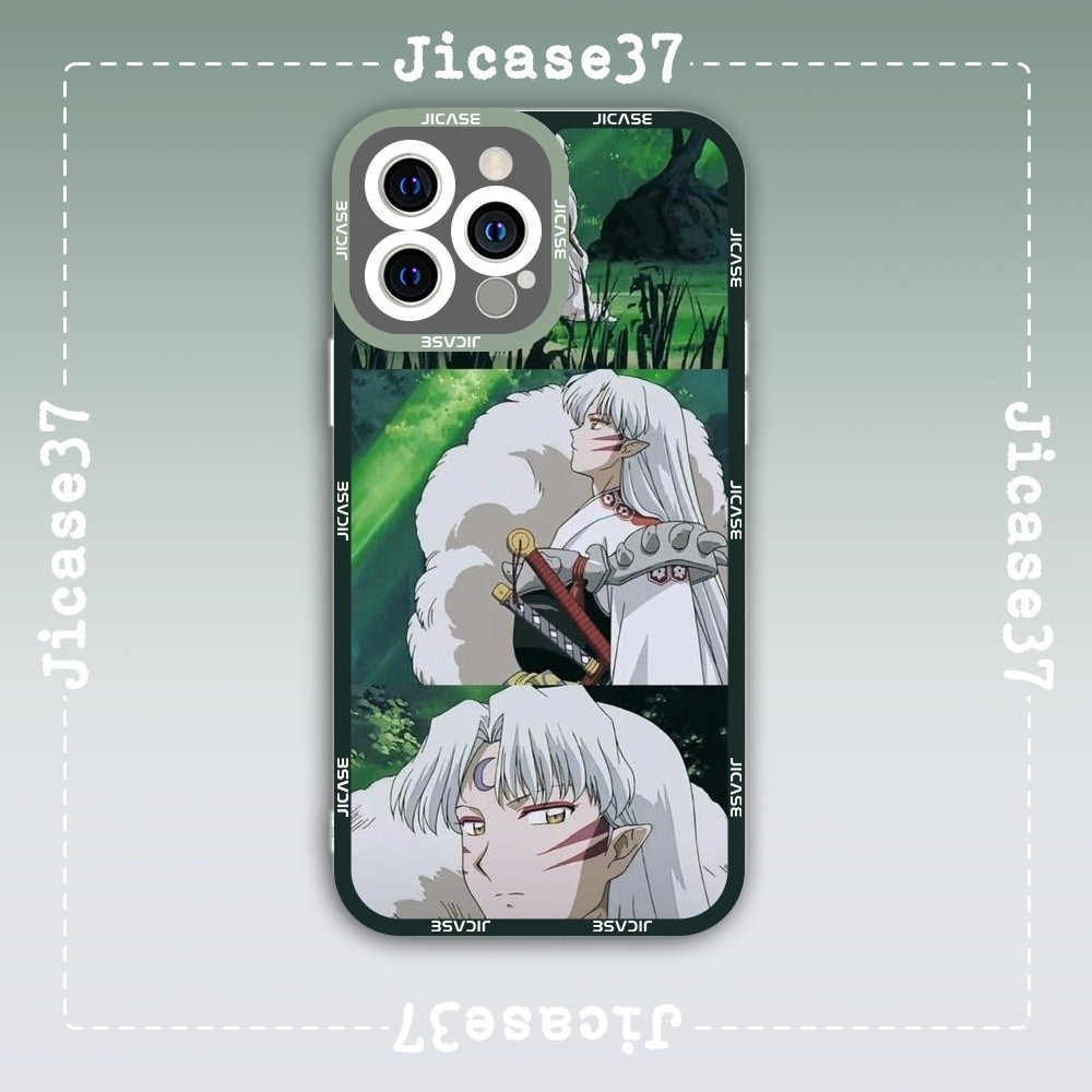 Ốp lưng iPhone Cạnh Vuông Samsung Xiaomi Oppo Chủ đề anime Inuyasha Khuyển dọa xoa