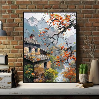 Tranh Canvas quả Hồng Trang trí Nhà Cửa, Phòng Khách, Nhà Hàng, Quán Cà Phê