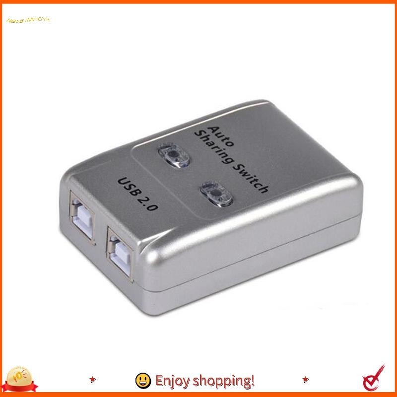 【 nb5b1mfcyk 】 Công tắc chia sẻ tự động FJGEAR USB 2.0 Bộ chuyển đổi HUB 2 cổng cho 2 máy in PC Thiế