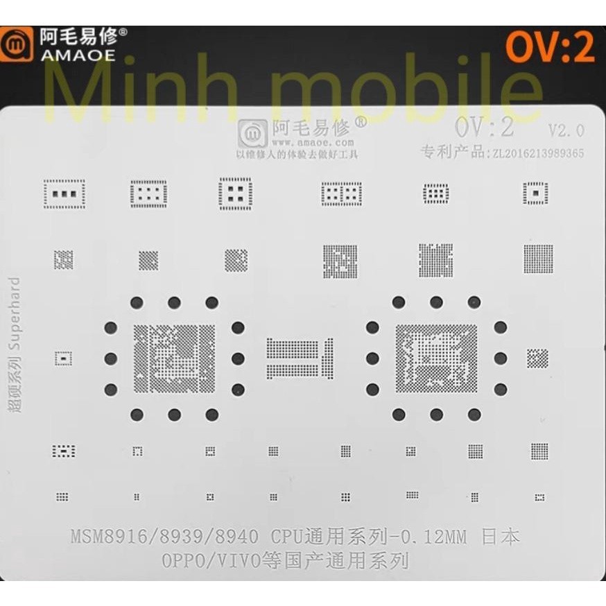 Vỉ  0V2 CPU/ Vỉ OV2 CPU MSM8916/8939/8940/CPU- OPPO/VIVO