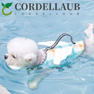 Cordellaub Áo phao cho chó có thể điều chỉnh an toàn cho thú cưng Áo cứu hộ cho tất cả chó cưng Chó con Phản quang Bộ đồ bơi cho chó