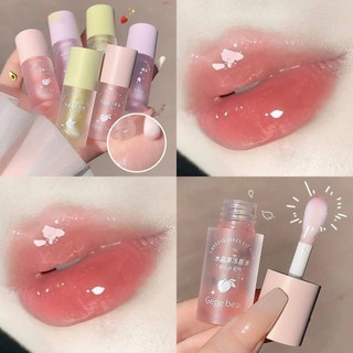  Gege bear Fruit Hydrating Plumping Lip Blam cho Lipgloss Tinted Lip Plumper Serum Không dính Glow Lips Oil Chăm sóc sắc đẹp Comestic 