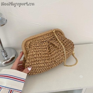 Ví ly hợp nữ Túi đựng bánh bao rơm màu kẹo (Kaki)