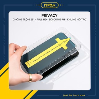 Kính Cường Lực Chống Nhìn Trộm Có Khung Tự Dán Cho Điện Thoại iPhone 16 Pro Max 15 14 13 12 11
